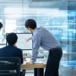 AI利用と説明責任を考えるビジネスイメージ